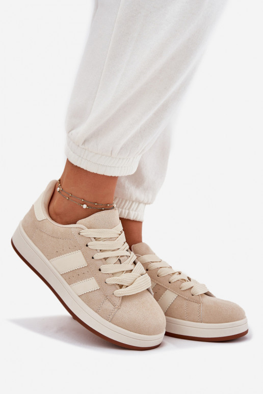 Scarpe modello sneakers Femminile Z in ecopelle scamosciatau beige Arlenina