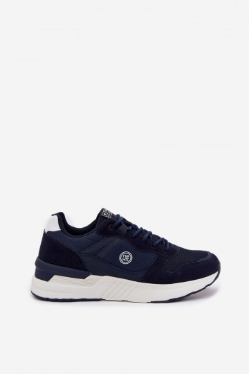 Scarpe sportive da uomo blu scuro con piattaforma, "Hanirin" 2