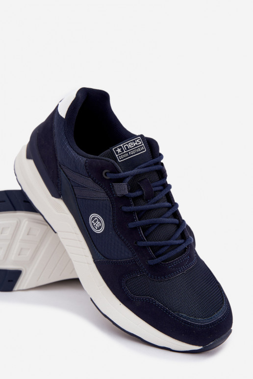 scarpe da ginnastica Scarpe modello sneakers Deveschio con una piattaforma blu scuro Hanirin scarpe da ginnastica Scarpe modello sneakers Deveschio con una piattaforma blu scuro Hanirin