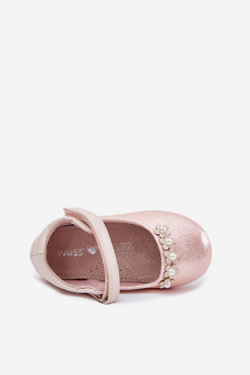 ballerine Infantile con chiusure adesive Z con motivi florealiuszkami colore rosa Nikione ballerine Infantile con chiusure adesive Z con motivi florealiuszkami colore rosa Nikione