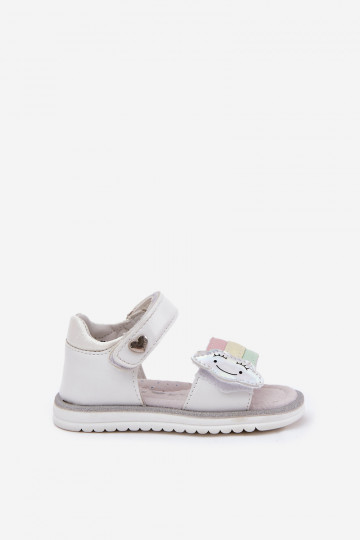 Scarpe per bambini color bianco con velcro, "Orailla" 2