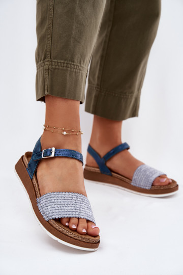 Sandali da donna Con treccia A Dopo Inblu GS000050 colore blu