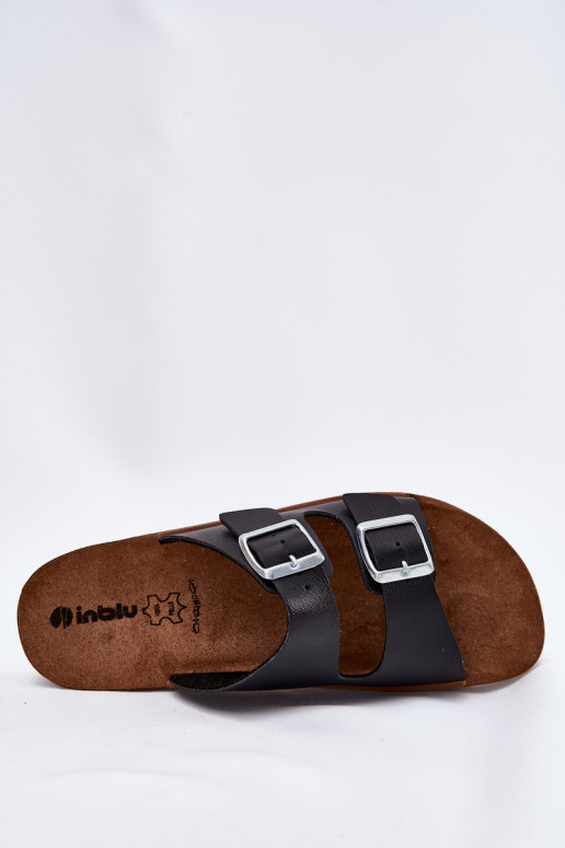 Pantofole da donna con fibbie Inblu CP000042 colore nero