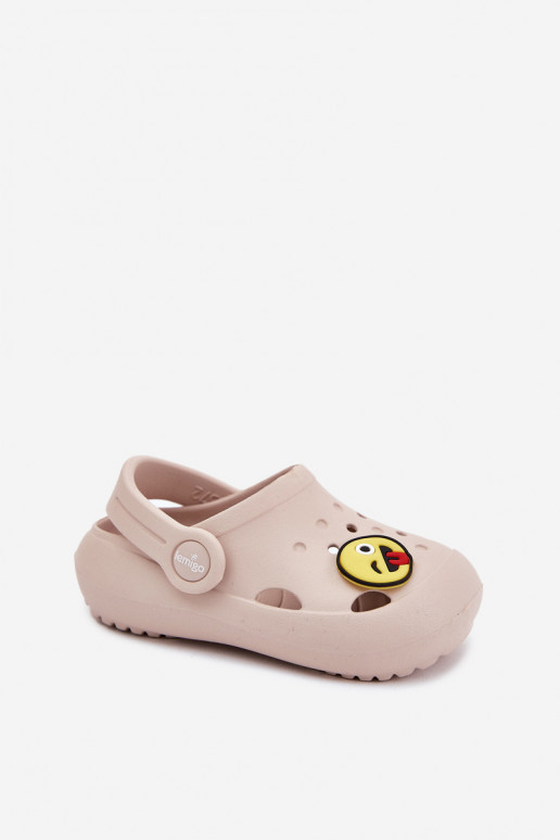 Pantofole Infantile Pantofole leggere Z Przypinką LEMIGOSE 880 beige