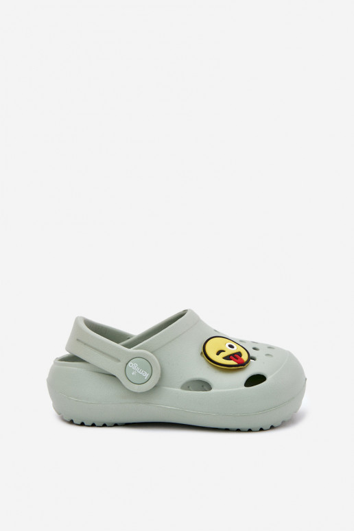 Pantofole Infantile Pantofole leggere Z Przypinką LEMIGOSE 880 colore menta