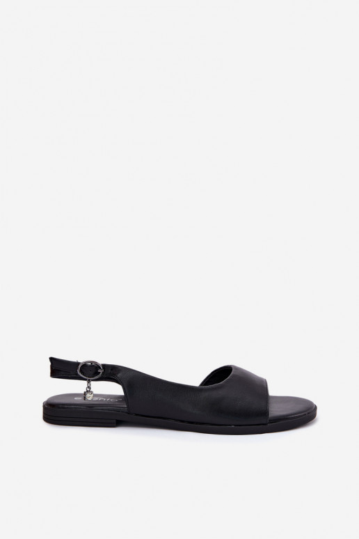 Sandali da donna con tacchi larghi colore nero INeanise