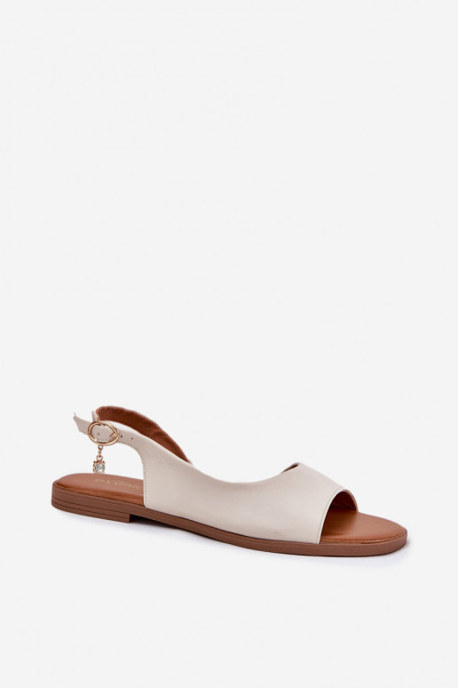 Sandali da donna con tacchi larghi beige INeanise