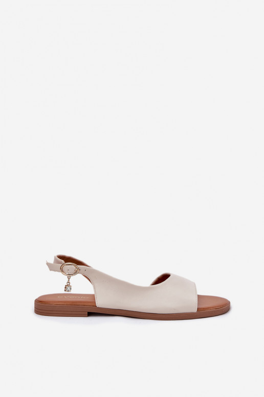 Sandali da donna con tacchi larghi beige INeanise