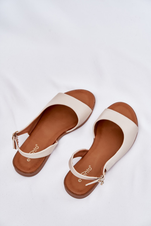 Sandali da donna con tacchi larghi beige INeanise