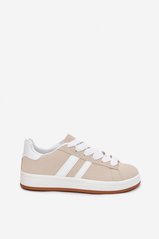 scarpe da ginnastica Scarpe modello sneakers Femminile in ecopelle beige Ravina