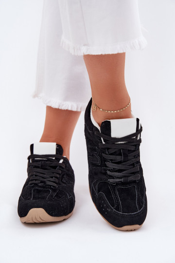 scarpe da ginnastica Femminile Z in ecopelle scamosciatau colore nero Dorella