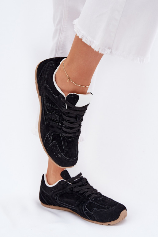 scarpe da ginnastica Femminile Z in ecopelle scamosciatau colore nero Dorella