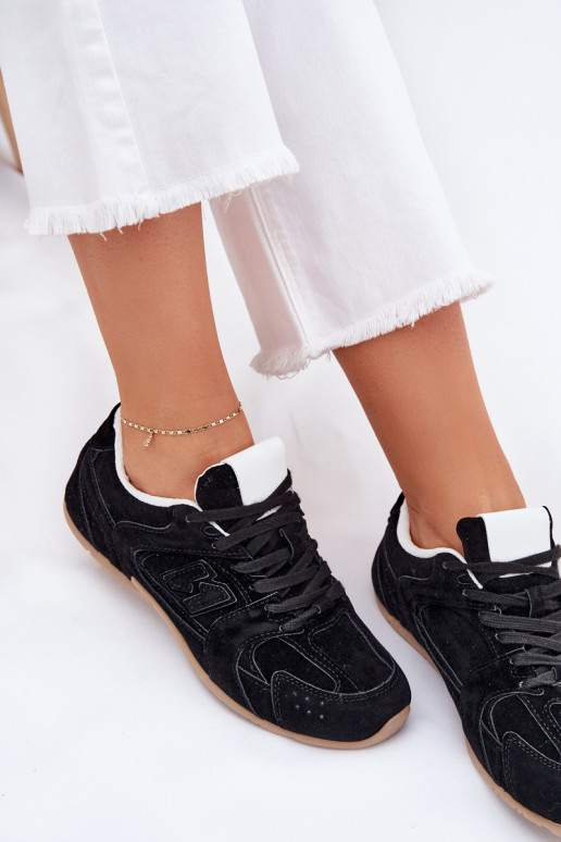 scarpe da ginnastica Femminile Z in ecopelle scamosciatau colore nero Dorella