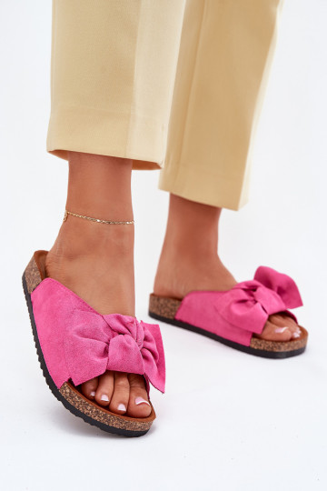 Pantofole da donna Su suola in sughero Kokardką colore rosa Seressa 2