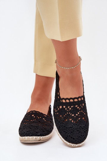 espadrillas in pizzo Femminile colore nero Adelira