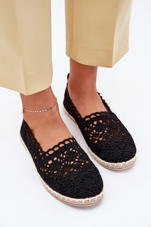 espadrillas in pizzo Femminile colore nero Adelira