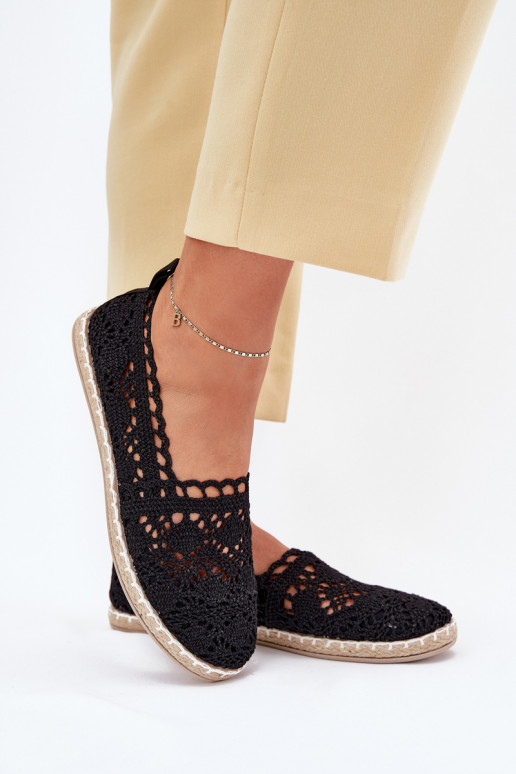 espadrillas in pizzo Femminile colore nero Adelira