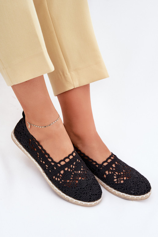 espadrillas in pizzo Femminile colore nero Adelira
