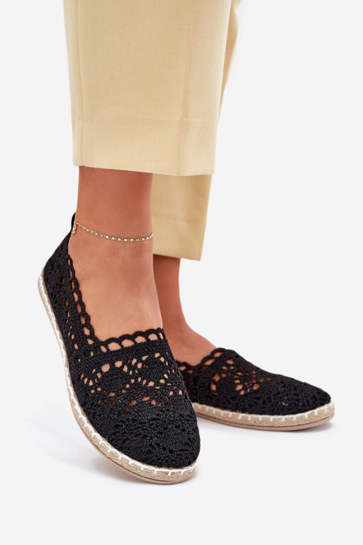 espadrillas in pizzo Femminile colore nero Adelira