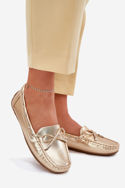 Femminile Eko Pelle Mocassini colore dorato Si Passione Femminile Eko Pelle Mocassini colore dorato Si Passione
