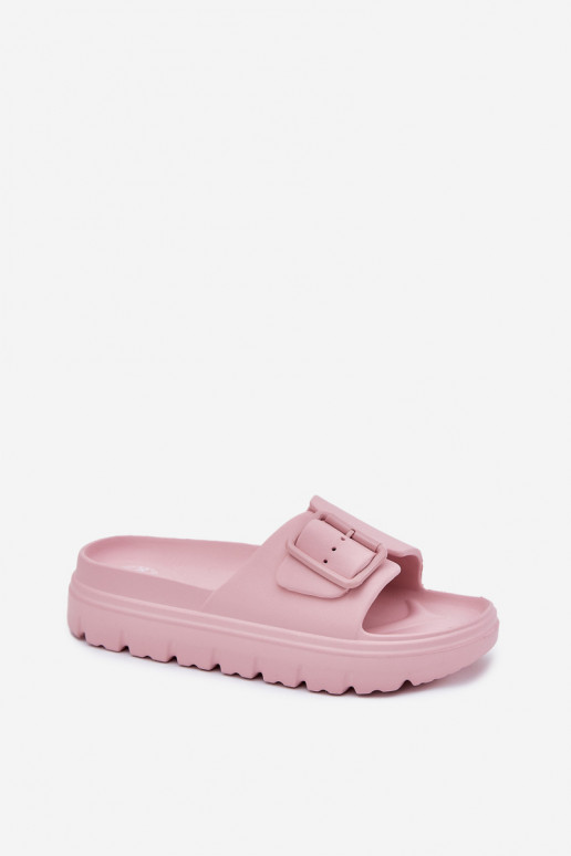 Pantofole da donna Pantofole leggere con una piattaforma con fibbie colore rosa Viasara Pantofole da donna Pantofole leggere con una piattaforma con fibbie colore rosa Viasara