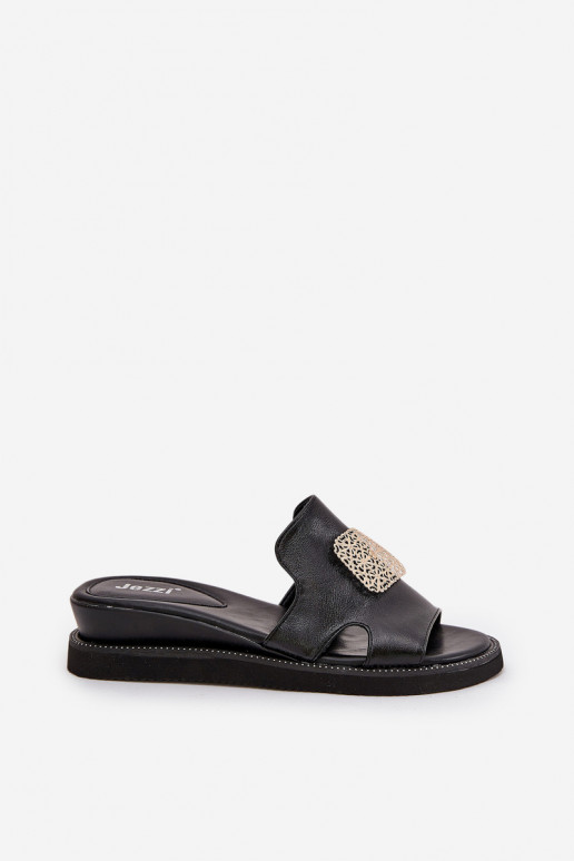 Ciabatte nere colorate da donna con... Ciabatte nere colorate da donna con...