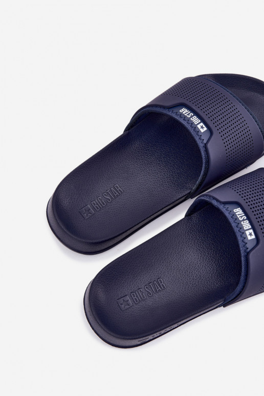 Ciabatte da uomo leggere Big Star NN174696 blu scuro