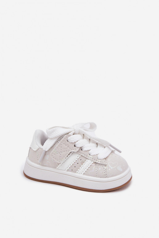 scarpe da ginnastica Scarpe modello sneakers Infantile con i cuori Colore bianco Mirelle