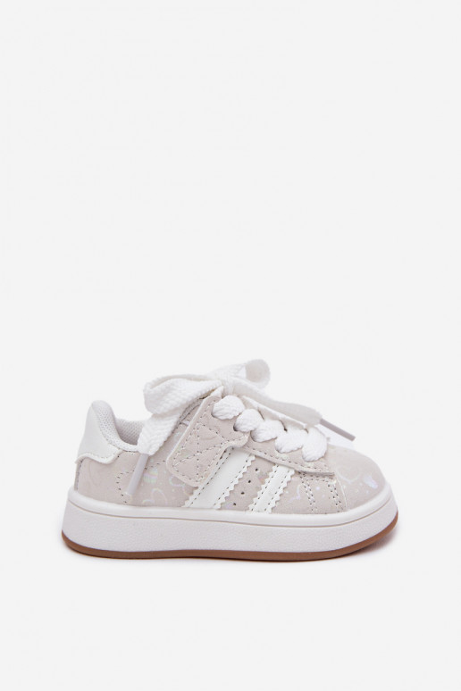 scarpe da ginnastica Scarpe modello sneakers Infantile con i cuori Colore bianco Mirelle