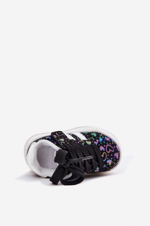 scarpe da ginnastica Scarpe modello sneakers Infantile con i cuori colore nero Mirelle