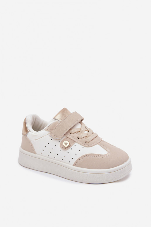 scarpe da ginnastica Scarpe modello sneakers Infantile con chiusure adesive beige Zarina