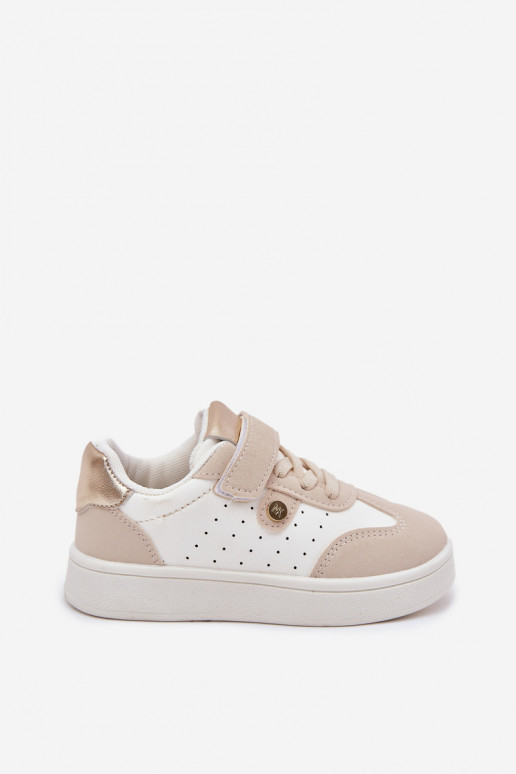 scarpe da ginnastica Scarpe modello sneakers Infantile con chiusure adesive beige Zarina