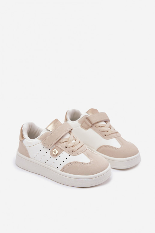 scarpe da ginnastica Scarpe modello sneakers Infantile con chiusure adesive beige Zarina