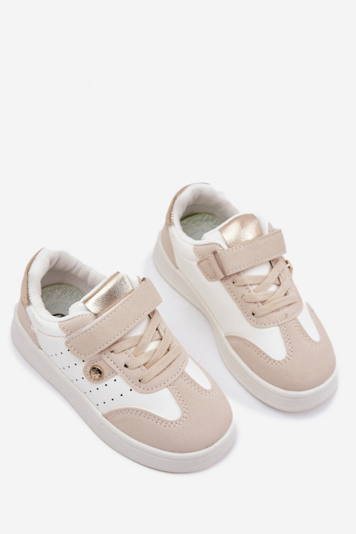 scarpe da ginnastica Scarpe modello sneakers Infantile con chiusure adesive beige Zarina