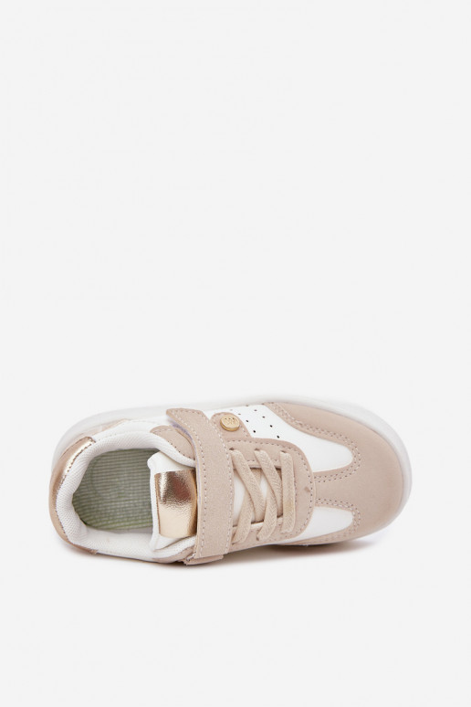 scarpe da ginnastica Scarpe modello sneakers Infantile con chiusure adesive beige Zarina