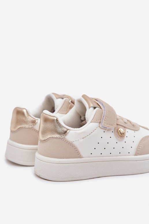 scarpe da ginnastica Scarpe modello sneakers Infantile con chiusure adesive beige Zarina
