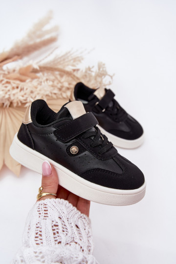 scarpe da ginnastica Scarpe modello sneakers Infantile con chiusure adesive colore nero Zarina