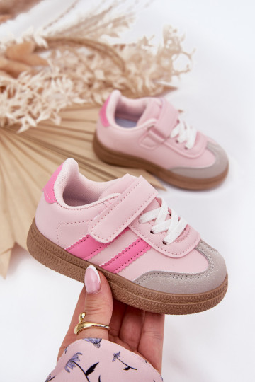 scarpe da ginnastica Scarpe modello sneakers Infantile con chiusure adesive colore rosa Adelina