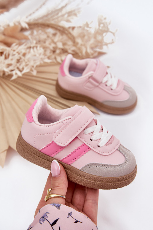 scarpe da ginnastica Scarpe modello sneakers Infantile con chiusure adesive colore rosa Adelina