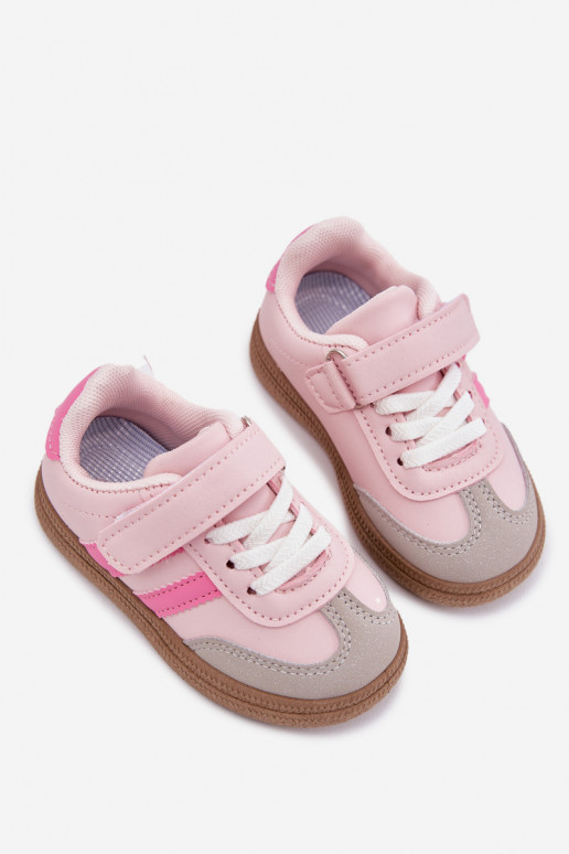 scarpe da ginnastica Scarpe modello sneakers Infantile con chiusure adesive colore rosa Adelina
