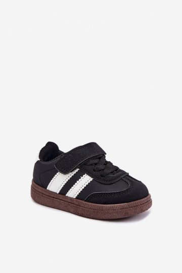 scarpe da ginnastica Scarpe modello sneakers Infantile con chiusure adesive colore nero Adelina 2