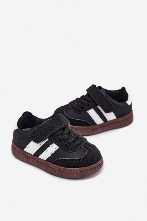 scarpe da ginnastica Scarpe modello sneakers Infantile con chiusure adesive colore nero Adelina