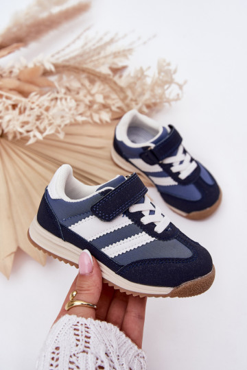 Scarpe da ginnastica per bambini scarpe da ginnastica con chiusure adesive blu scuro Viona