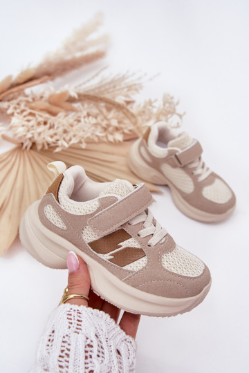 scarpe da ginnastica Scarpe modello sneakers Infantile con chiusure adesive beige Selinea