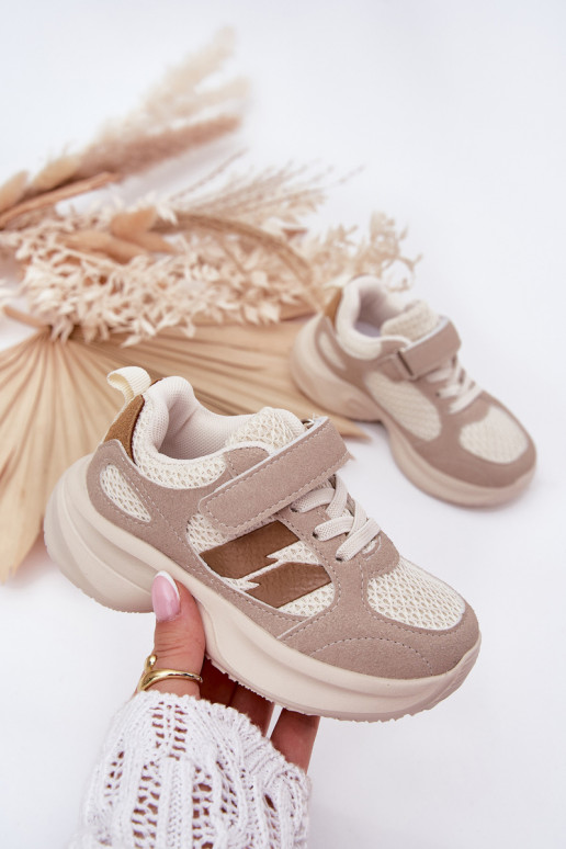 scarpe da ginnastica Scarpe modello sneakers Infantile con chiusure adesive beige Selinea