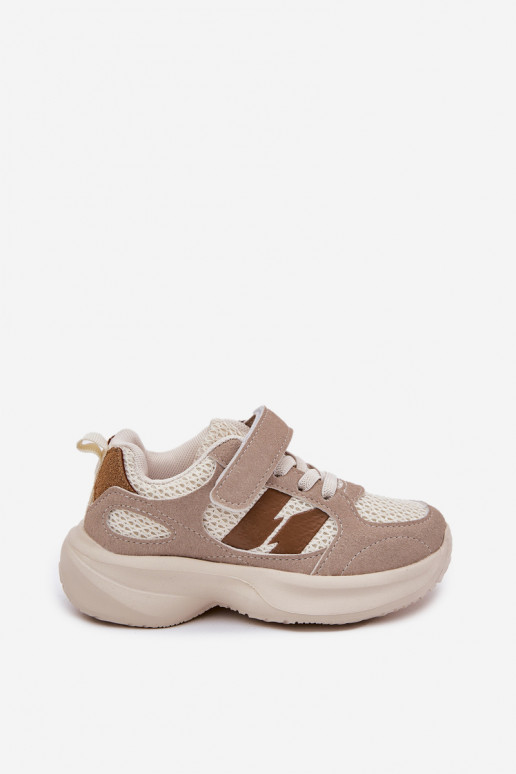 scarpe da ginnastica Scarpe modello sneakers Infantile con chiusure adesive beige Selinea