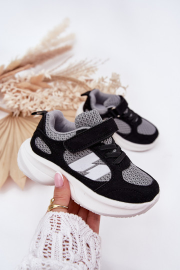 scarpe da ginnastica Scarpe modello sneakers Infantile con chiusure adesive Nero e-colore grigio Selinea