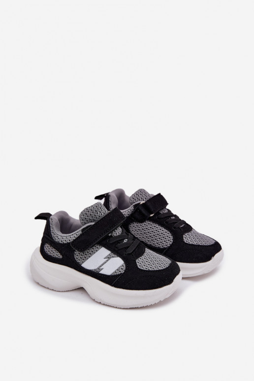 scarpe da ginnastica Scarpe modello sneakers Infantile con chiusure adesive Nero e-colore grigio Selinea