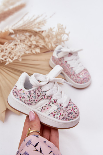 Scarpe sportive per bambini a tema unicorno, color rosa "Ilana"