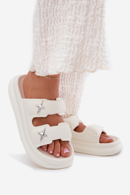 Pantofole leggere Pantofole da donna con una piattaforma colore avorio FaloAena